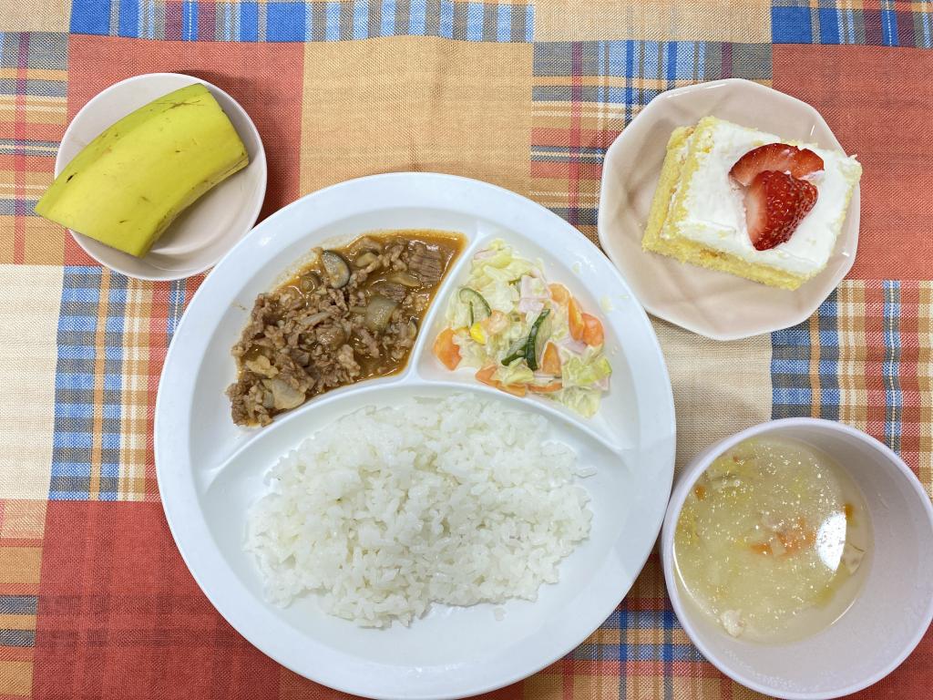 本日のお給食・おやつ