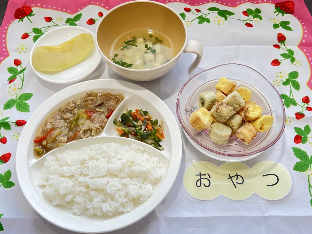本日のお給食・おやつ