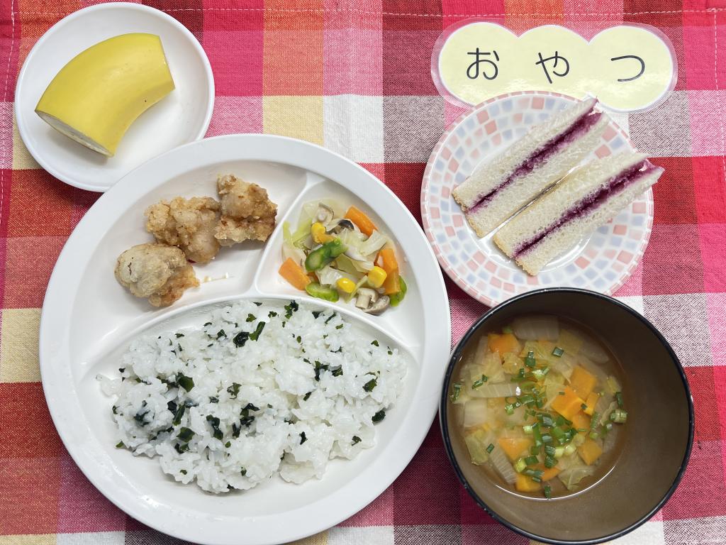 本日のお給食・おやつ