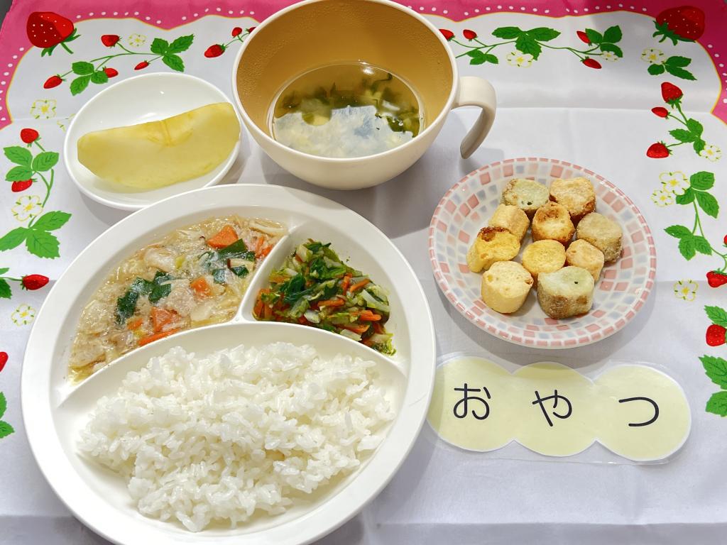 本日のお給食・おやつ
