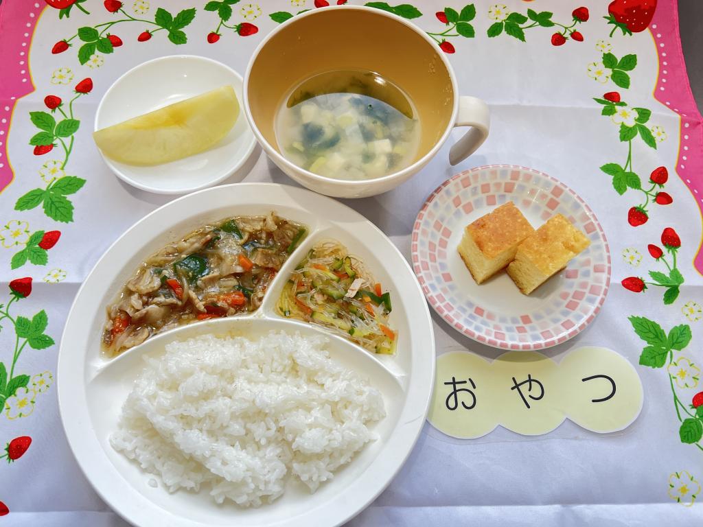 本日のお給食・おやつ