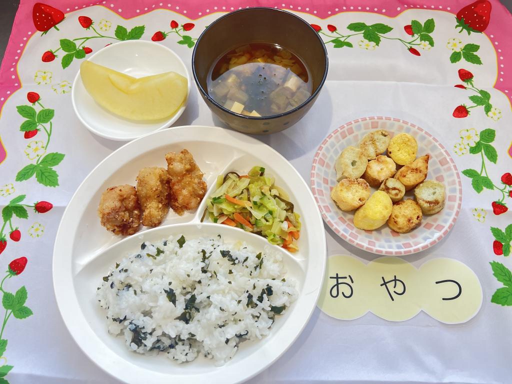 本日のお給食・おやつ