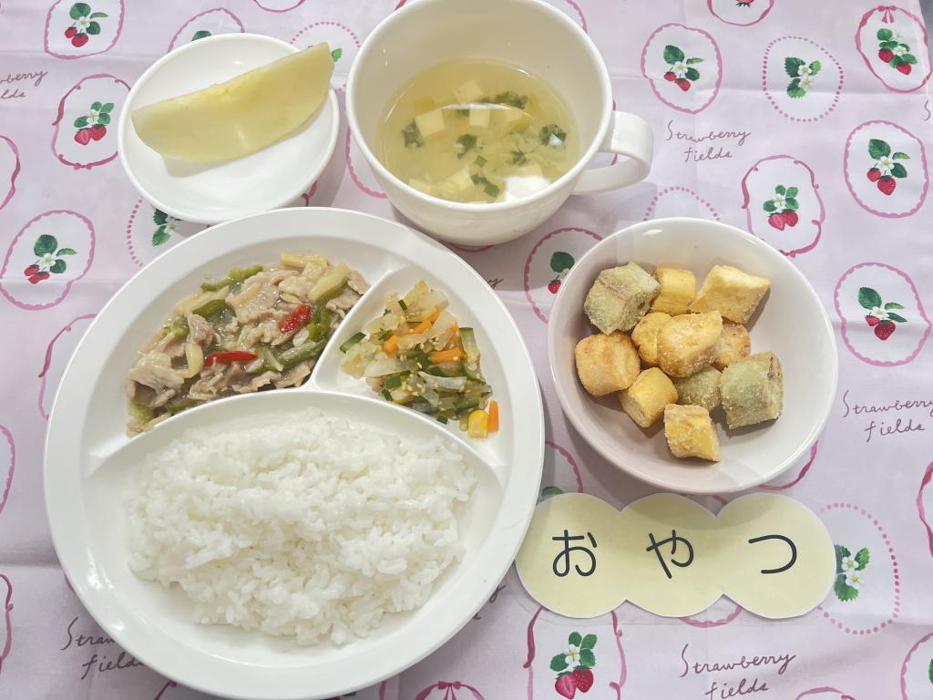 本日のお給食・おやつ