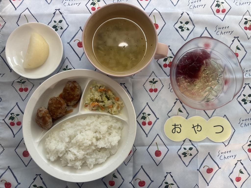 本日のお給食・おやつ