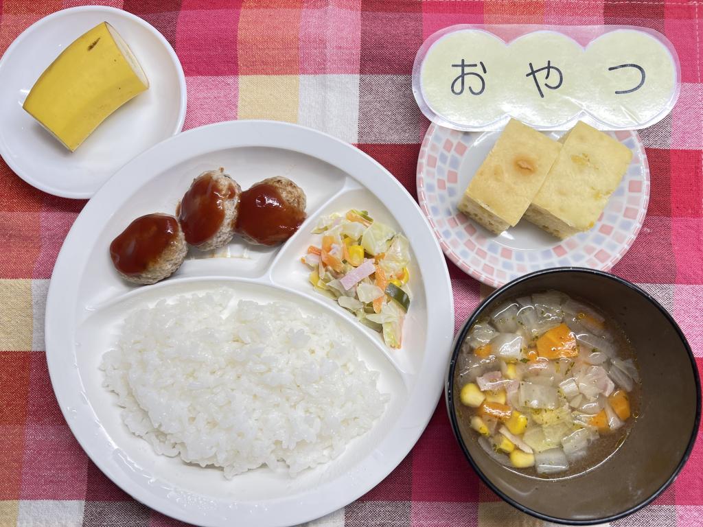 本日のお給食・おやつ