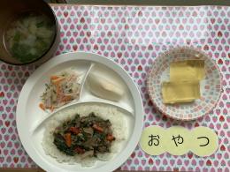 本日のお給食・おやつ