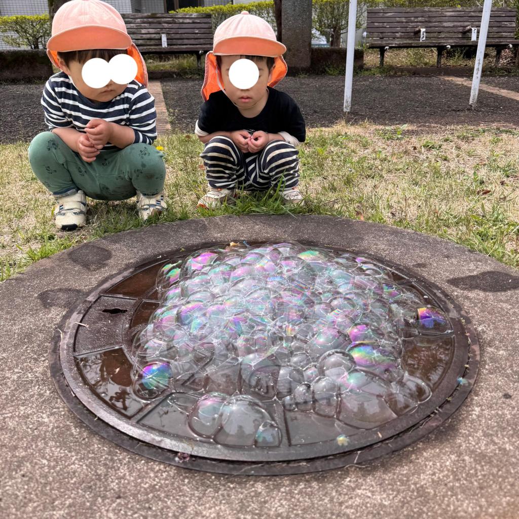 西大泉いずみ公園でしゃぼん玉遊び!