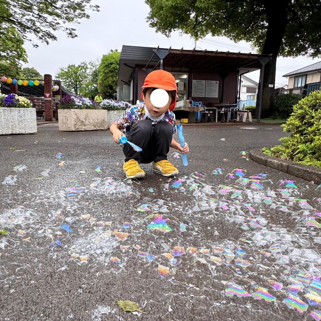 シャボン玉遊び♪