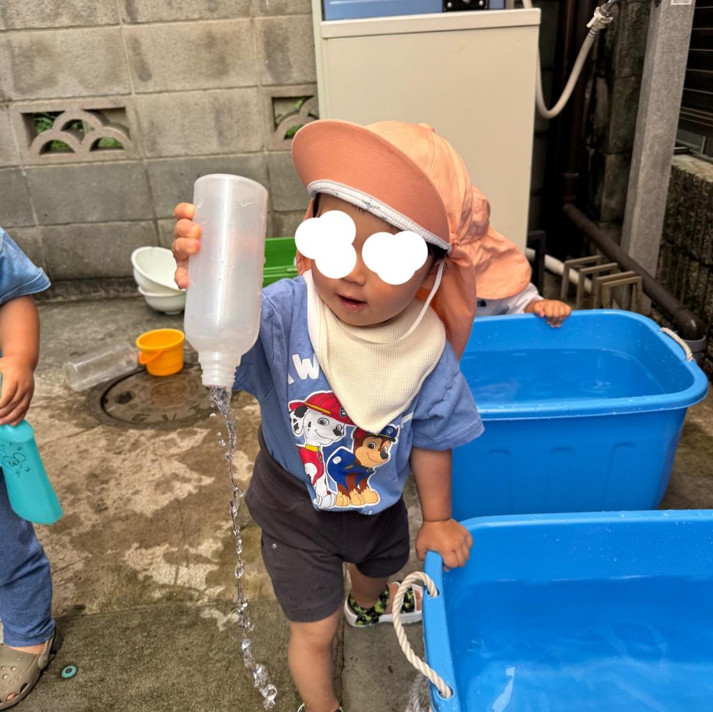 水遊びの様子♪