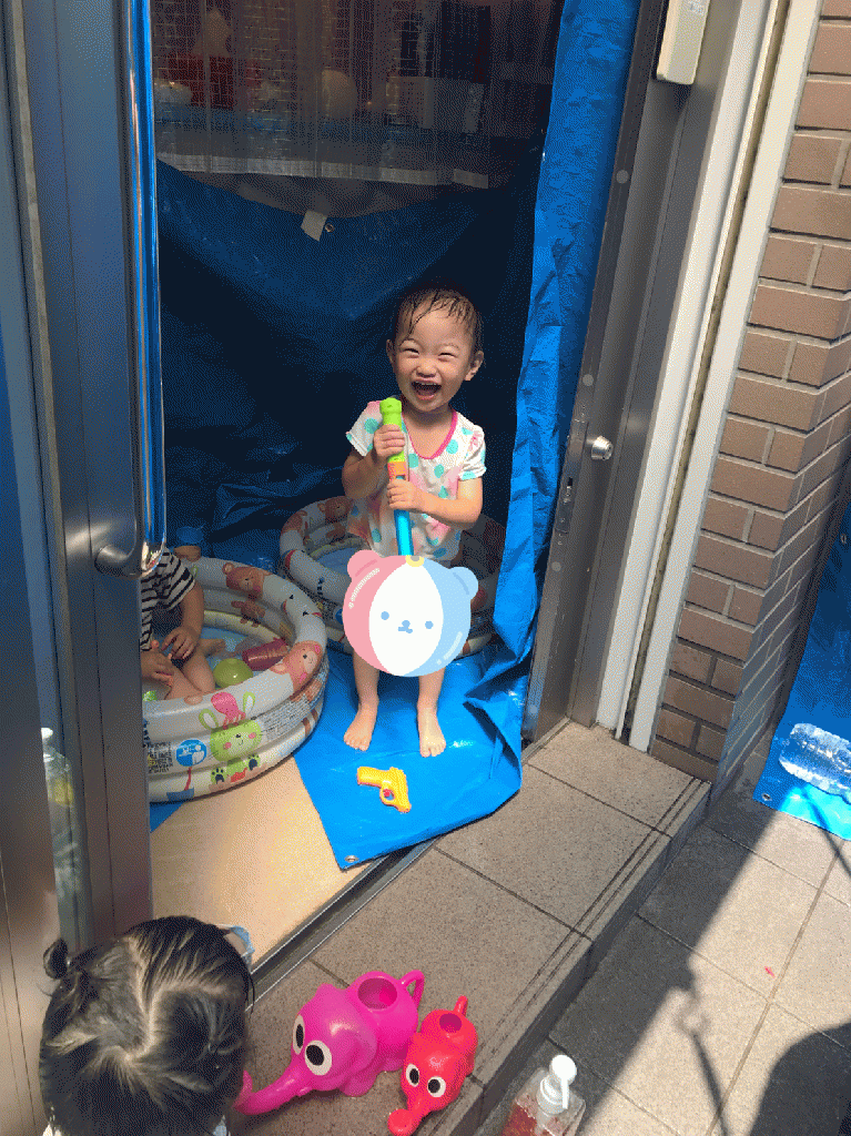 水遊びをしました✨