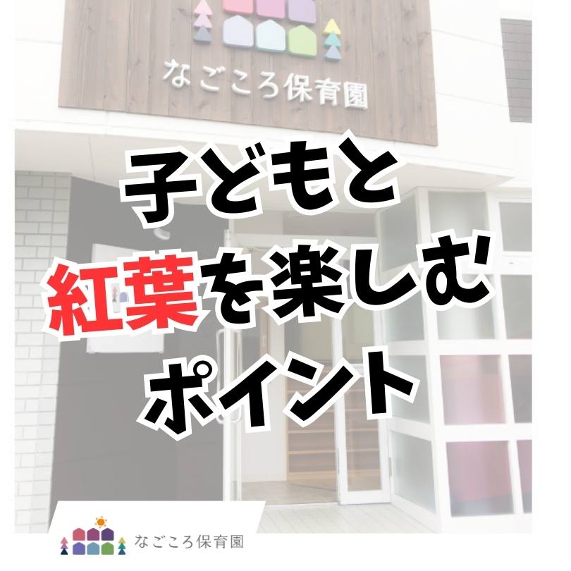 子どもと紅葉を楽しむポイント